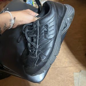Black Fila Work Shoes